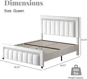 Каркас кровати размера Queen-Size с гидравлическим подъемником и изголовьем крыла - Product Image 4