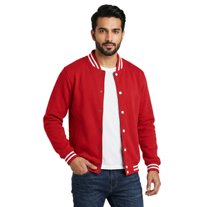 Loose Fit Casual <b>Red</b> Color Varsity <b>Jacket</b> Sports <b>Jacket</b> bomber embroidery streetwear Best Selling Cheap Price Men Varsity <b>Jacket</b> - Product Image 1