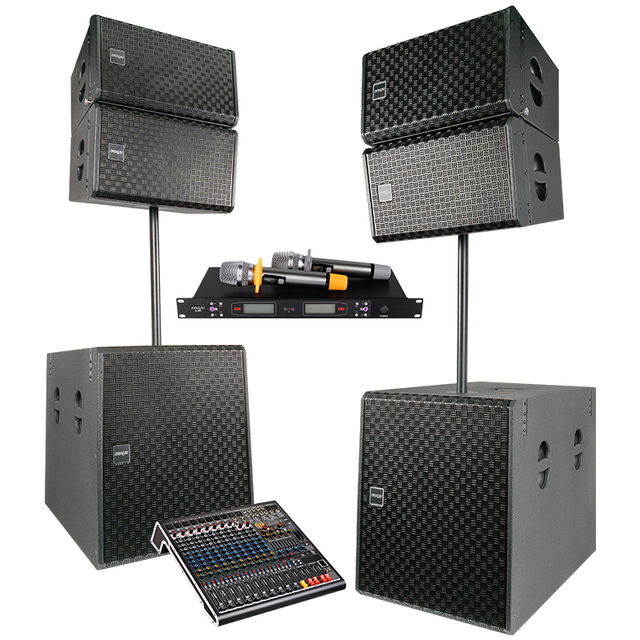 Wholesale Price Manufacturer Professional Audio Sound System 10inch 18inch Speaker with Amplifier DSP Active Line Array Speakers