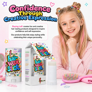SLAYING LOLLI Stick <span class=keywords><strong>de</strong></span> cire capillaire pour filles, anti-frisottis pour enfants, finition lissante pour filles, idéal pour les coiffures scolaires - Product Image 1