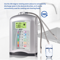BAWELL Ioniseur d'eau à 5 plaques plaqué platine, machine à eau alcaline à 3 niveaux, 110V/220V, certifié CE, argenté, fournitures de santé
