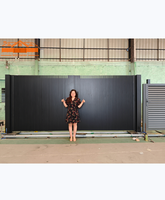 Foshan Top Design Porte battante en aluminium électrique Portes d'allée à double battante Porte de jardin soudée