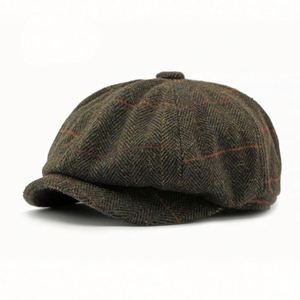 Casquette Gavroche Classique en Tissu à Carreaux Irlandais en Gros, Disponible en Stock, Quatre Saisons, pour Plage, Sports, Fêtes, Ski, Hommes - Product Image 6