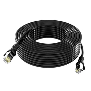 สายเคเบิลอีเธอร์เน็ตแบบมีฉนวนป้องกัน Cat5E SFTP จากโรงงาน OEM ขนาด 24/26AWG ความเร็ว 100Mbps หัวต่อ RJ45 สายแลนเน็ตเวิร์ก ทองแดงแท้ หุ้มด้วย PVC ความยาวตามสั่ง - Product Image 1