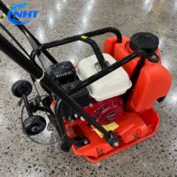Compacteur à plaque vibrante de chantier HT-90C, poids 65 kg, machine de compactage d'asphalte et de sol à essence, autoportée