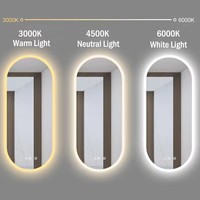 2025 personnalisé moderne circulaire Anti-buée mural haute définition LED miroir intelligent miroir de salle de bain pour coiffeuse hôtel