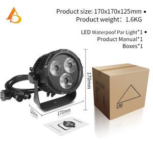 AICPOSE - Foco LED Par para Exteriores, 3 x 12 W, IP65, Resistente al Agua, DMX512, Iluminación para Escenarios - Product Image 2