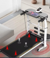 Équipement de fitness intérieur multifonctionnel domestique pliable petit tapis de marche mécanique silencieux