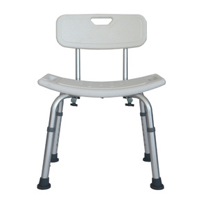 Silla de Ducha de Aleación de Aluminio con Altura Ajustable y Respaldo para Equipo de Seguridad en el Baño - Product Image 1