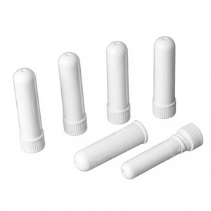 Tube inhalateur nasal en plastique cylindrique avec bouchon à vis pour usage personnel - Product Image 1