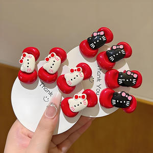 Zili résine Cartoon chat DIY Crocs décoration pinces à cheveux mignons et accessoires de cheveux fait main matériau de montage - Product Image 3