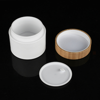 Ensemble d'Emballages Cosmétiques en Bambou 100ml 250ml 500ml, Pot de Crème pour Soins de la Peau, Bouteille Blanche en Plastique pour Shampoing, Lotion et Vaporisateur avec Pompe en Bambou