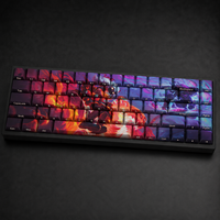 Custom LOL Pandemonium Annie 68 Key PBT Dye Sublimation Keycaps Cherry Profile for Mechanical Keyboard