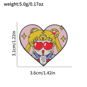 4 Estilos, Diseños Elegantes, Bonitos Broches de Metal de Sailor Moon Tsukino Usagi, Joyería de Aleación, Accesorios, Broches de Anime - Product Image 3