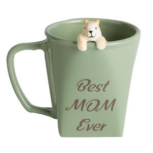แก้วเซรามิค Best Mom <span class=keywords><strong>Ever</strong></span> แก้วกาแฟรูปกระรอกทำมือ ของขวัญวันแม่สุดพิเศษสำหรับคนรักกาแฟ (12 ออนซ์) - Product Image 1
