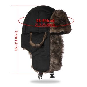 Kış Trapper şapka Ushanka Trooper havacılık şapka erkekler kadınlar için kar <span class=keywords><strong>Eskimo</strong></span> şapka soğuk hava için kulak kapakları ile - Product Image 4