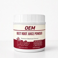 Poudre de jus de betterave en marque blanche OEM 180g 6.34oz Végétalien Sans gluten Vente en gros pour distributeurs Non destiné aux femmes enceintes
