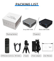 P15 Mini Projecteurs DLP 300 Lumens 2G RAM 16G ROM 3D 4K 5G Wifi Android 9 Projecteur Home Cinéma