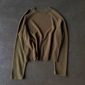 T-shirt <span class=keywords><strong>termica</strong></span> da uomo in <span class=keywords><strong>maglia</strong></span> Waffle personalizzata a <span class=keywords><strong>maniche</strong></span> <span class=keywords><strong>lunghe</strong></span> a manica Raglan <span class=keywords><strong>termica</strong></span> in cotone vestibilità regolare Casual a <span class=keywords><strong>maniche</strong></span> <span class=keywords><strong>lunghe</strong></span> in bianco - Product Image 4