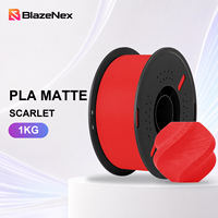 Filamen Printer 3D PLA Matte Low Gloss Finish BlazeNex 1.75mm 1KG Spool dengan Pembuatan Model Detail untuk Pencetakan Model FDM untuk Bambu