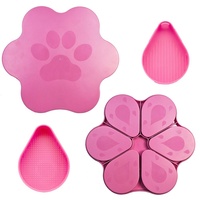 Kit de Peinture Diamant en Forme de Patte Mignonne, Organisateur de Perles Diamantées à 6 Compartiments avec Couvercle, Accessoires de Bricolage pour Adultes