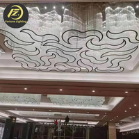 Lustre en cristal moderne sur mesure avec télécommande pour hôtels, salles de banquet, clubs KTV et halls d'entrée, luminaires suspendus