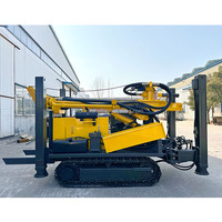 Moteur diesel Chine 260m, équipement de forage de puits d'eau, équipement de forage pneumatique oscillant, machine de forage de puits, équipement de forage