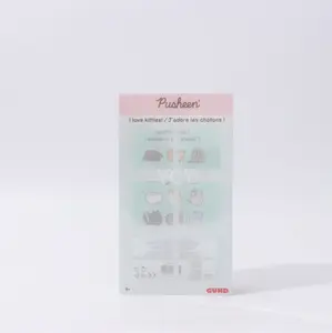 A buon mercato pet trasparente imballaggio personalizzato gancio trasparente pvc scatole di plastica pieghevole per l'elettronica