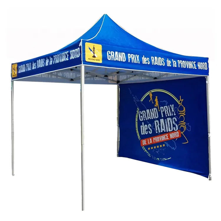 Gazebo pop-up a parete posteriore tenda a baldacchino pop-up per esterni tenda commerciale con display pubblicitario stampato su misura