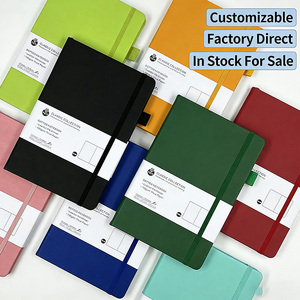 Cuaderno A5 con Puntos, Tapa Dura de Cuero PU, Papel Grueso de 100 g/m², 160 Hojas, Cierre Elástico, para Oficina, <span class=keywords><strong>Estudio</strong></span>, Uso Profesional, Personalizable con Marca - Product Image 2