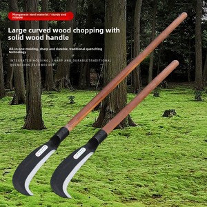Falcetto Big Bend Chai Dao in Acciaio ad Alto Contenuto di Manganese, Forgiato a Mano, Alta Durezza, per Potatura Agricola e Taglio Legna, Doppio Uso - Product Image 3