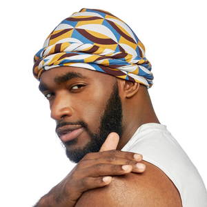 Turban Halo pour Hommes, Doublure Soyeuse, Design Exclusif, Bande Torsadée, Accessoire Cheveux 360 Wave - Product Image 2
