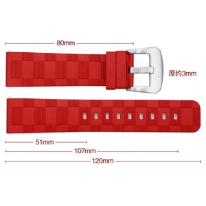 <span class=keywords><strong>Bracelet</strong></span> de montre respirant en caoutchouc fluoré Somiis orange de haute qualité 20 mm 22 mm pour <span class=keywords><strong>bracelet</strong></span> à dégagement rapide GT - Product Image 6