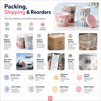 Gobelets à crème glacée en papier personnalisés, gobelets à crème glacée OEM, qualité alimentaire, biodégradables, pour les marques de desserts glacés