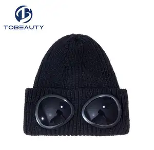 Unisex Eyeshield gözlüğü bere ve kış şapka kadın erkek rüzgar geçirmez sıcak kış kafatası kap