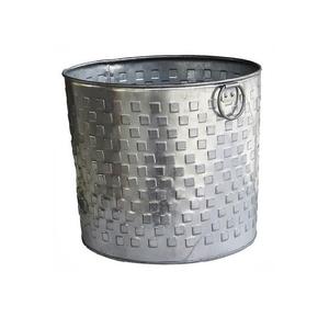 Fournisseurs de jardinières carrées galvanisées de qualité supérieure Derniers pots et jardinières galvanisés avec poignée en métal Nouveau pot de plantes en métal - Product Image 4