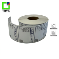 Etiqueta de PVC Autoadhesiva THYK, Resistente al Calor, a Prueba de Agua, Resistente a los Rayos UV, para Sistemas de Limpieza Horizontal, 80x50mm, 2000/Rollo