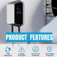 Usine En Gros 32A Mur Ev Chargeur Station Type1 et Type 2 Voiture Wallbox Chargeur 7kw Charge Rapide Mur Ev Chargeur