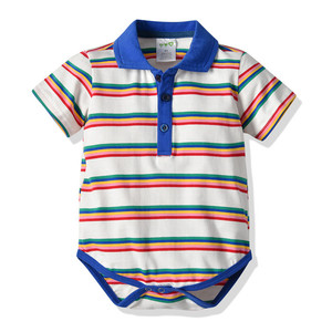 Combinaisons d'été rayées en gros, pyjamas et ensembles en jean pour bébés garçons, provenant d'un fournisseur chinois - Product Image 2