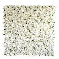 Mur de fleurs artificielles en soie et hortensias de 2,4 m x 2,4 m pour événements de mariage, toile de fond décorative en tissu, vente en gros