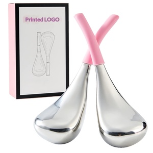 Cuillère <span class=keywords><strong>de</strong></span> massage en acier inoxydable pour compresses chaudes et froides SPA, lifting facial, beauté, cuillère à <span class=keywords><strong>glace</strong></span>, best-seller transfrontalier - Product Image 1