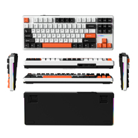 Hot Swappable 87-Keys RGB South-Facing Backlight PBT Keycaps 2.4Ghz Wireless Mechanical Keyboard N-Key Rollover Gasket Gaming
