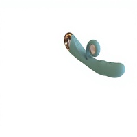 Vibrateur Lapin pour Femme, Stimulateur Clitoridien et Vaginal, avec Fonction de Tapotement du Point G et de Pénétration, Dildos à Poussée pour l'Insertion Féminine