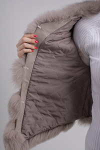 QIUCHEN QC8005 Natural Real fox <strong>Fur</strong> Vest <strong>Gilet</strong> <strong>for</strong> <strong>Women</strong> Girls Winter <strong>Fur</strong> Coat - Product Image 6