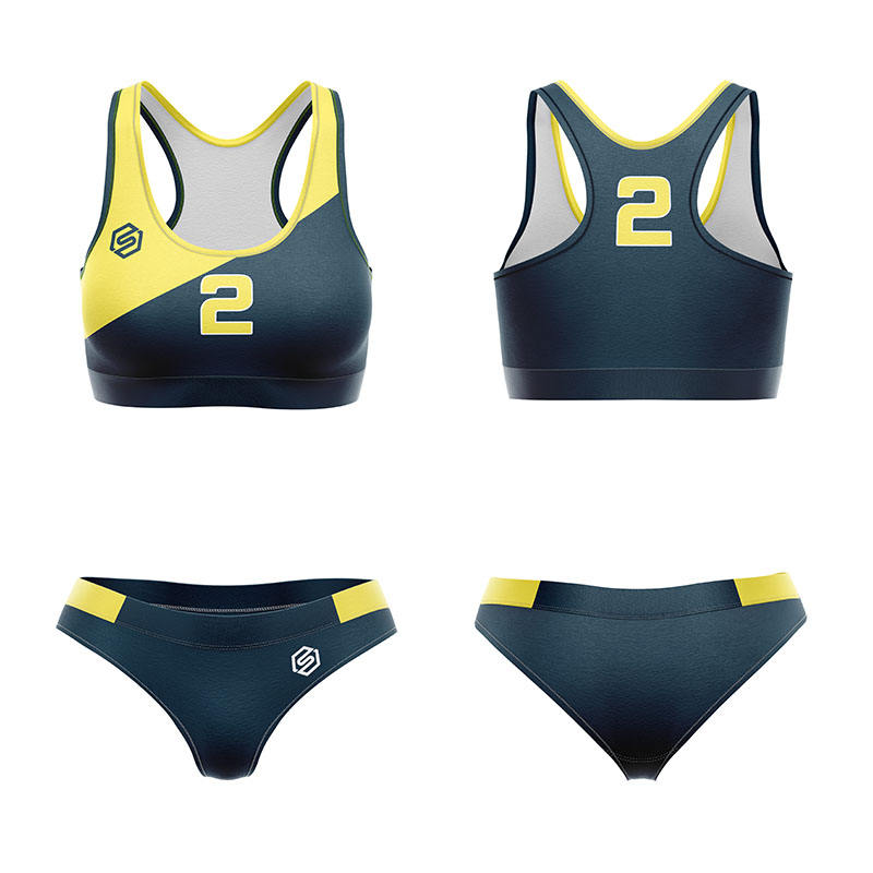 Custom Sport Bikini Set Women Volleyball Bra Jersey Girls Beach Volleyball Uniforms