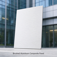 Panneau composite en aluminium brossé, finition argentée, 3 mm, taille personnalisée pour panneaux de fond de signalétique intérieure