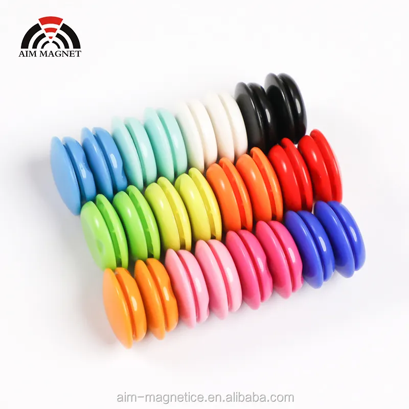 Plastic Cover Round Diameter 30 Colorful Button Teaching Tools Office Home magnetic Whiteboard Magnet Buttons