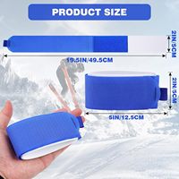 Sangle de ski écologique en gros, compagnon de ski hivernal, vente chaude en Europe et en Amérique, sangle auto-agrippante pour planche de ski avec logo personnalisé