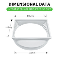 Adaptateur universel pour tuyau d'évacuation de climatiseur mobile, fixation rapide pour fenêtre, blanc, 5,9 pouces, ABS, épaisseur 2,0 mm, facile à utiliser