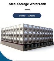 Réservoir de stockage d'eau en acier inoxydable 304, panneau modulaire de qualité alimentaire, 5m³, 10m³, 50m³ pour projets municipaux d'eau potable et d'incendie à double usage